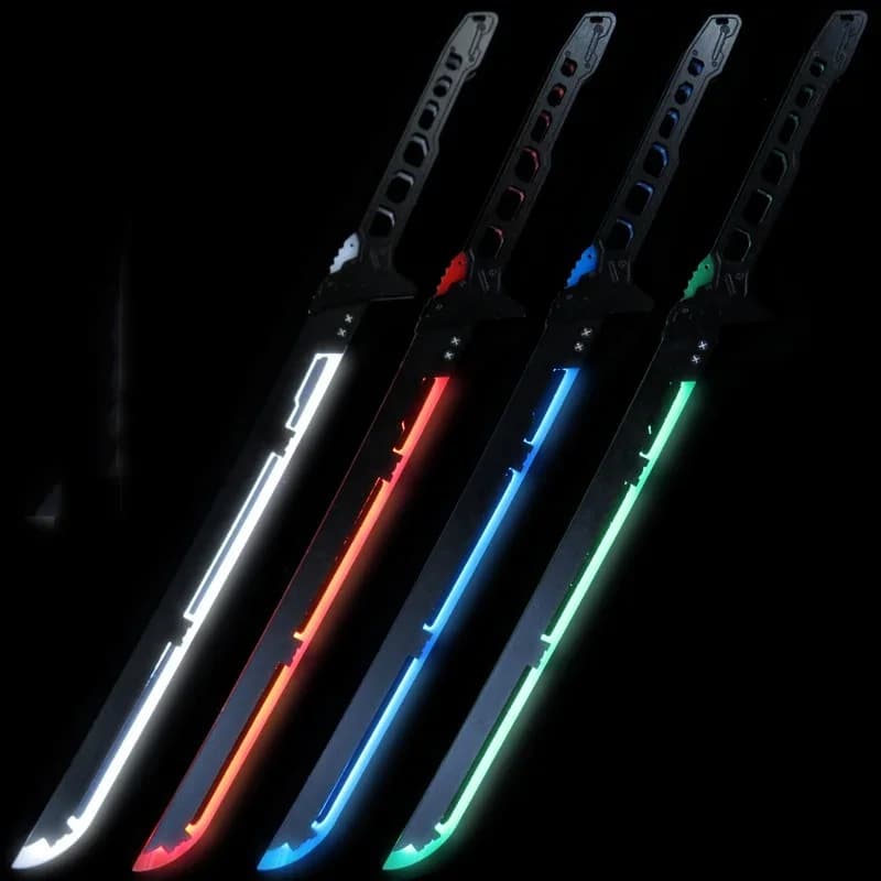 Cosplay Prop Real Size Japanese Katana Samurai Sword Sabre Kid Toy Bright Katana Acrylic Led Light Sword Knife Anime
