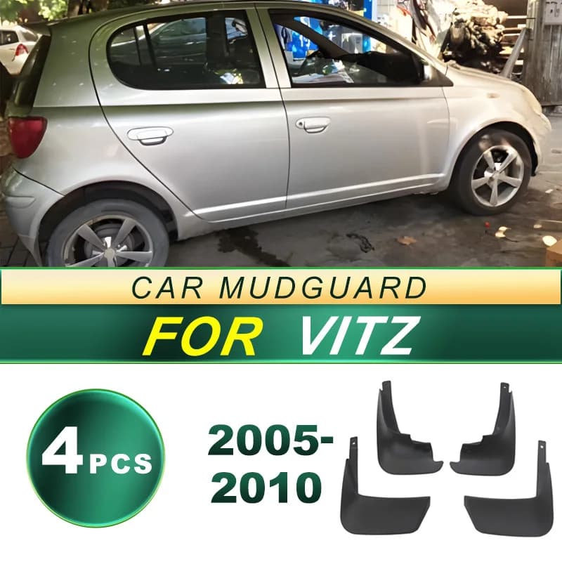 For Toyota Vitz 2005-2010 Hatchback Mud Flaps Set Advanced Soft Rubber Mudguards Enhanced Fender Protection Upgrade Kit