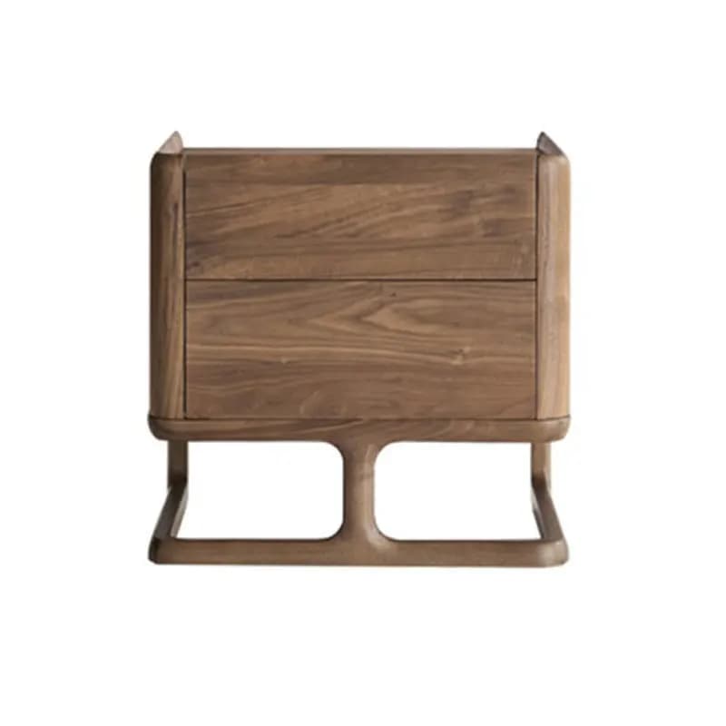 All solid wood bedside table Small apartment Multifunctional light luxury black walnut creative simple bedside cabinet