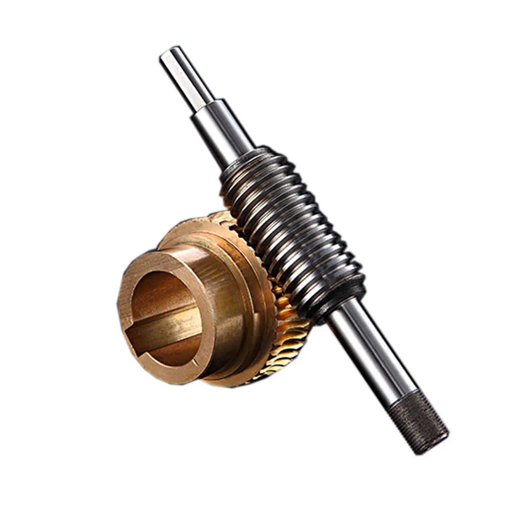 for Machined Worm Drive Gear Set with Bronze Wheel Steel Screw Shaft for Machinery Actuator Reducer