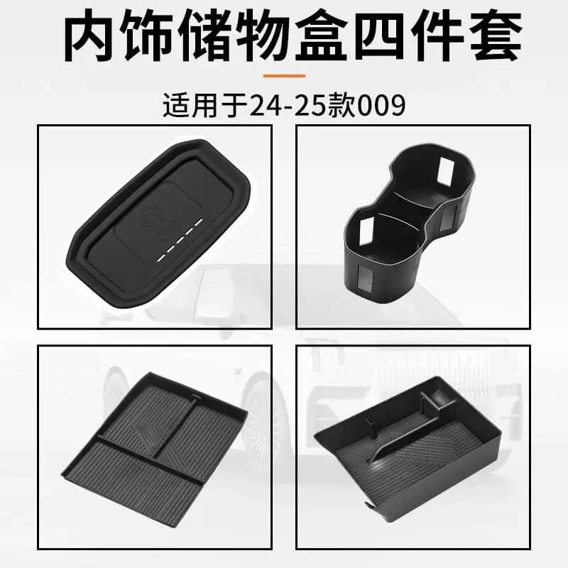 Custom-fit Organizers  Decor for Zeekr 009 2024-2025 Cup Holders Console Pads Armrest Storage Cases