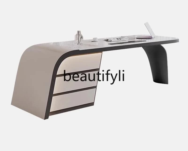 X Modern simple rock slab desk home study writing desk computer, desk