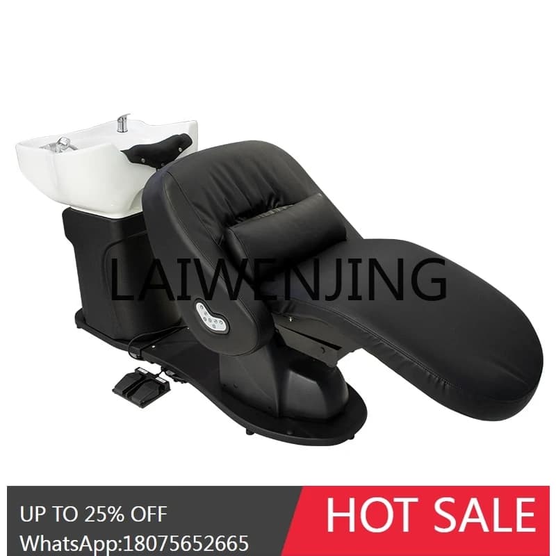 Raymond Electric Lifting Ceramic Basin Hair Salon Half Lying Flushing Bed