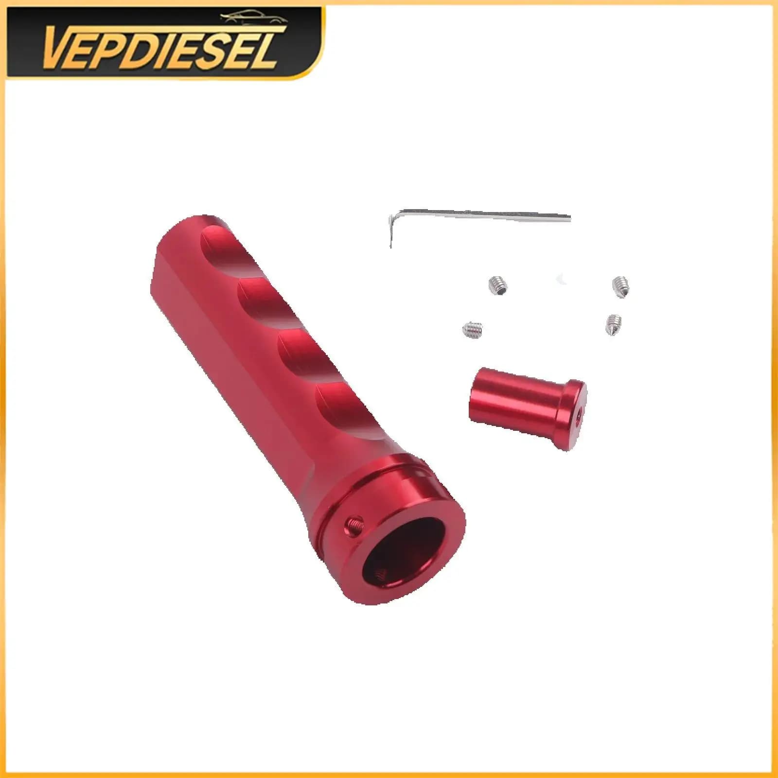 Universal Aluminum Hand Brake Sleeve E-brake Handle Protector Cover Red for Vehicle Modification Accessories