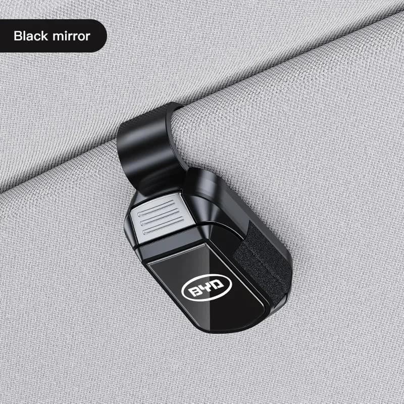Mirror‑Surface Glasses Clip Bracket For BYD Atto3 Seal Han Tang Dolphin Song Yuan BYD Logo Car Sun‑Visor Sunglasses Holder Auto