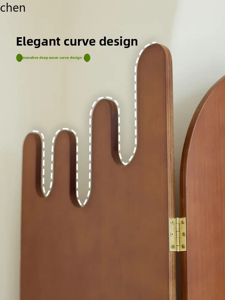 screen small apartment living room partition entrance foldable solid wood home screen