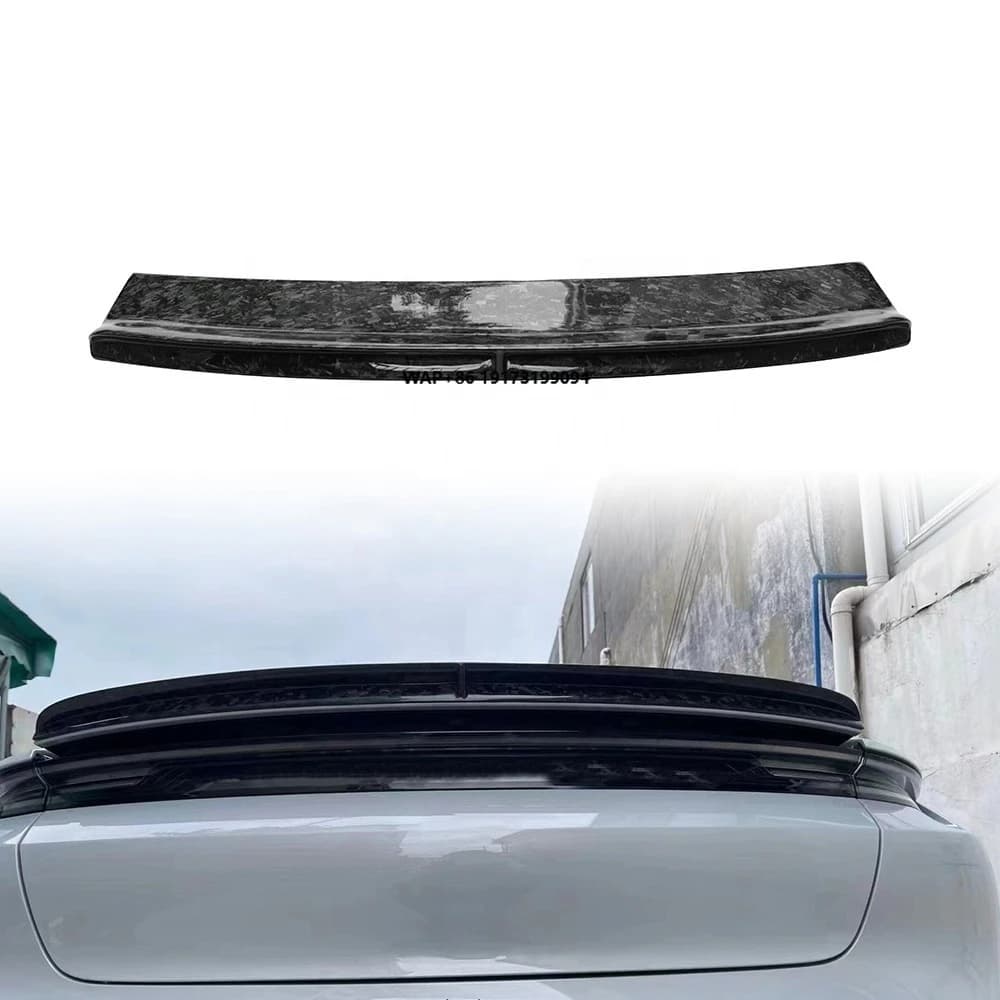 High Glossy Forged Carbon Fiber MSY Style Rear Trunk Lid Spoiler for Taycan