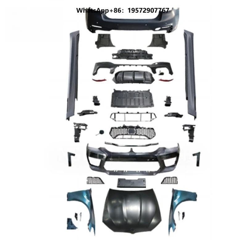 High Fitment 5S Car Bumper Fender Hood Rear Diffuser 2021 Bodykit for G30 to M5 Style Body Kit