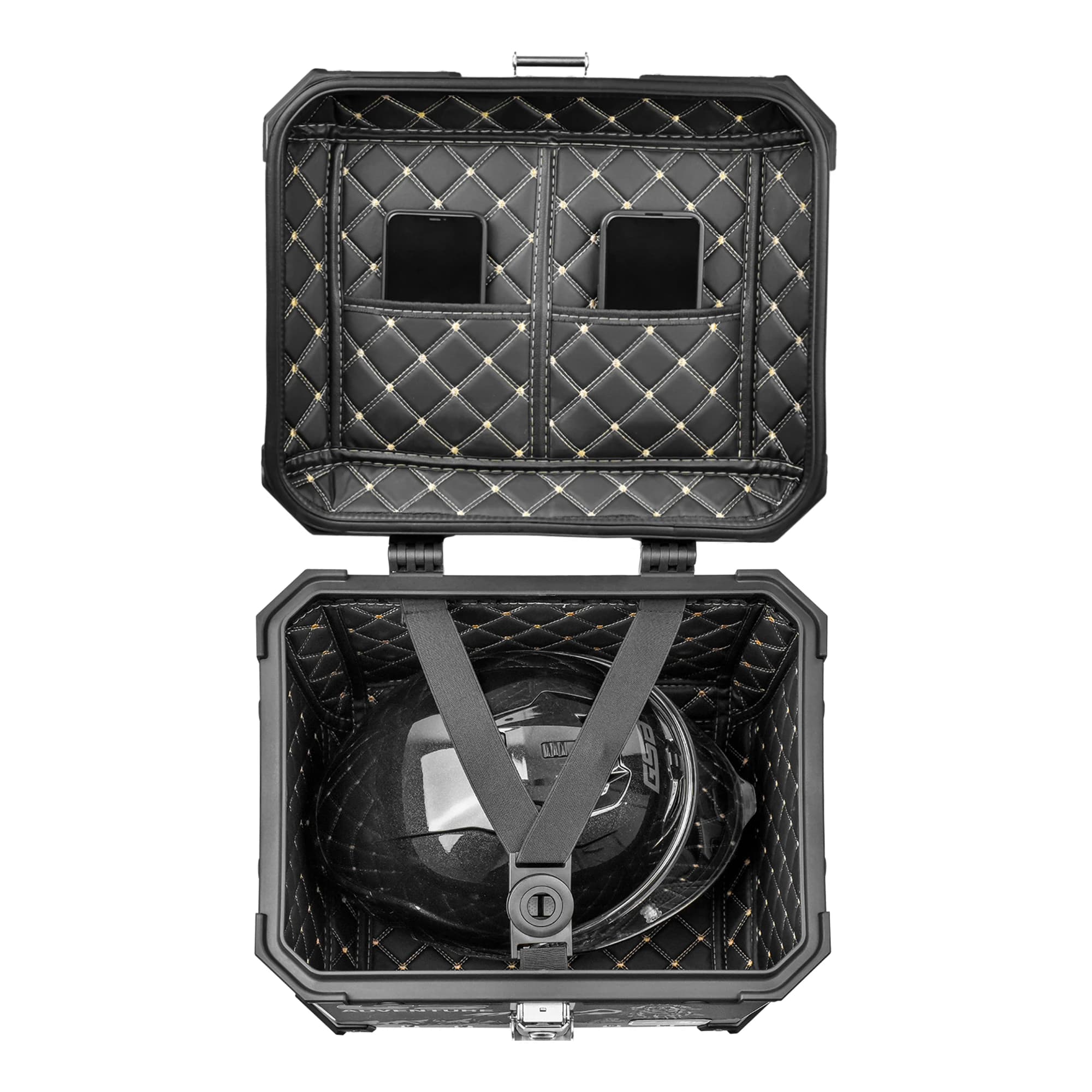 Manufacturer's 36/45/55L Motorcycle Exhausted Side Pannier Box Waterproof Aluminium Alloy Maxi-Scooter Motor Bike Case Baggage
