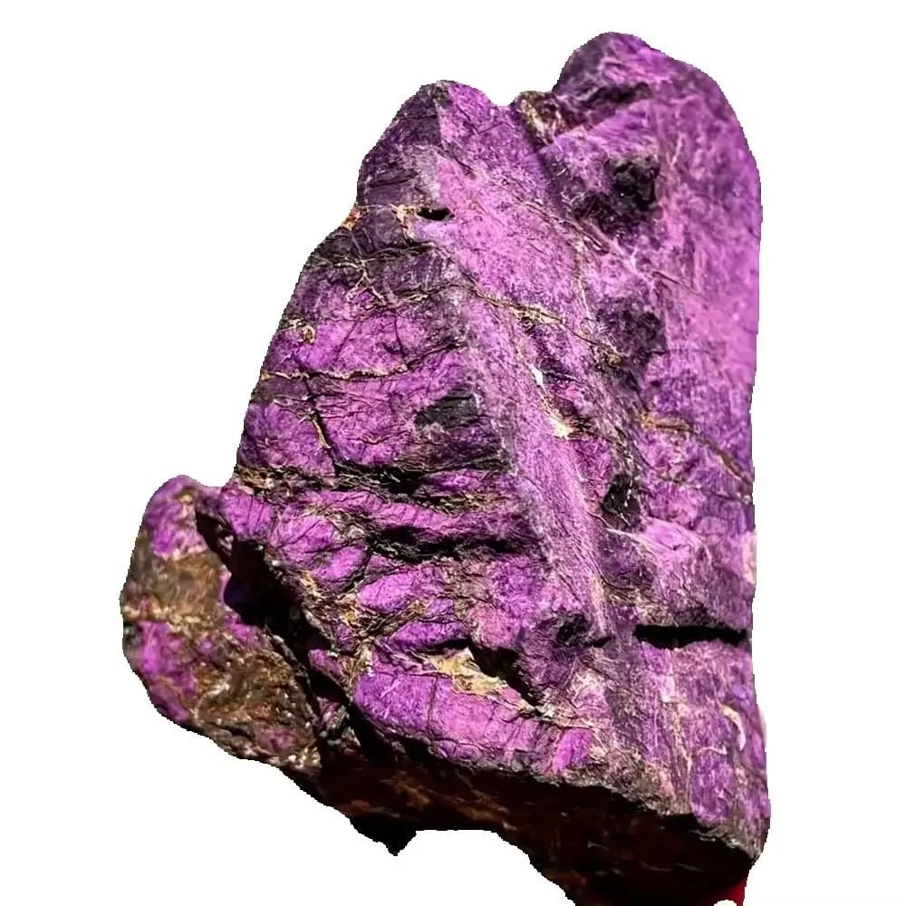 Natural Raw Stone Purple Phosphorus Iron Manganese Ore Gemstone Natural Purpurite Rough Stone Flat Feng Shui Decoration
