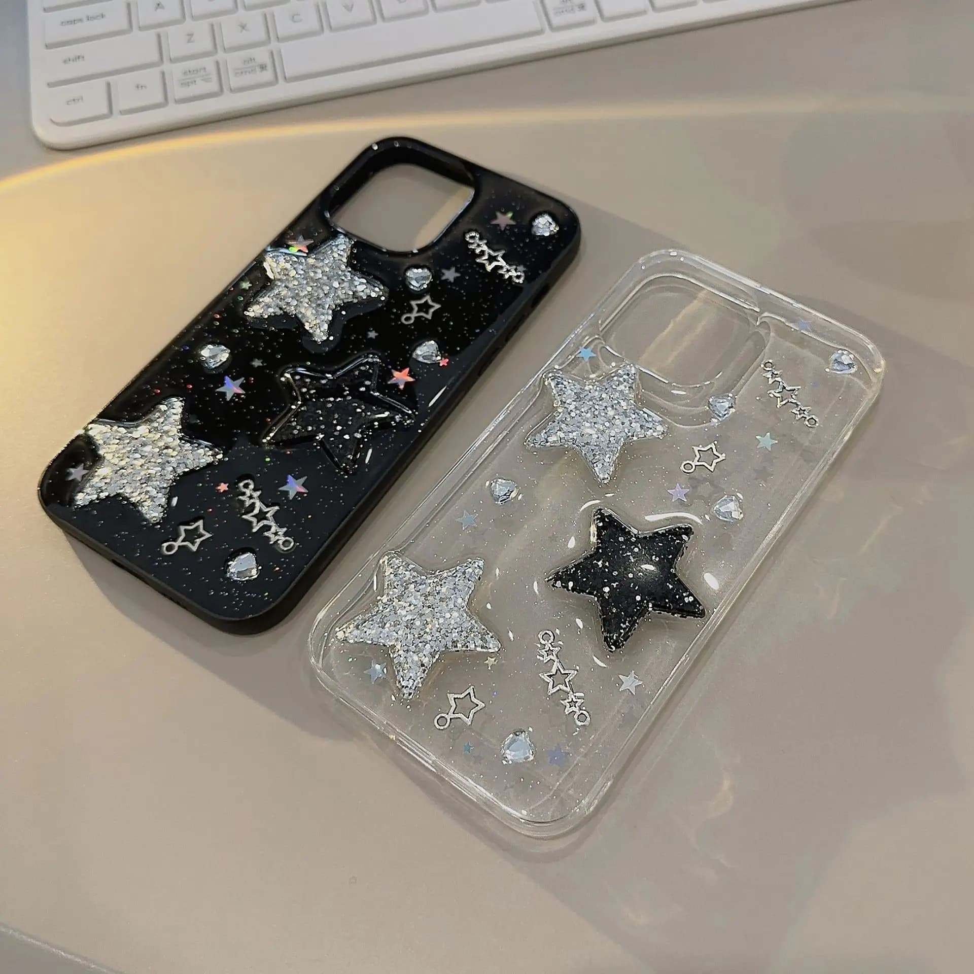 3D Star is suitable for iPhone 14, for Apple phone case, 13 drops of glue, Hot Girl is suitable for 15promax