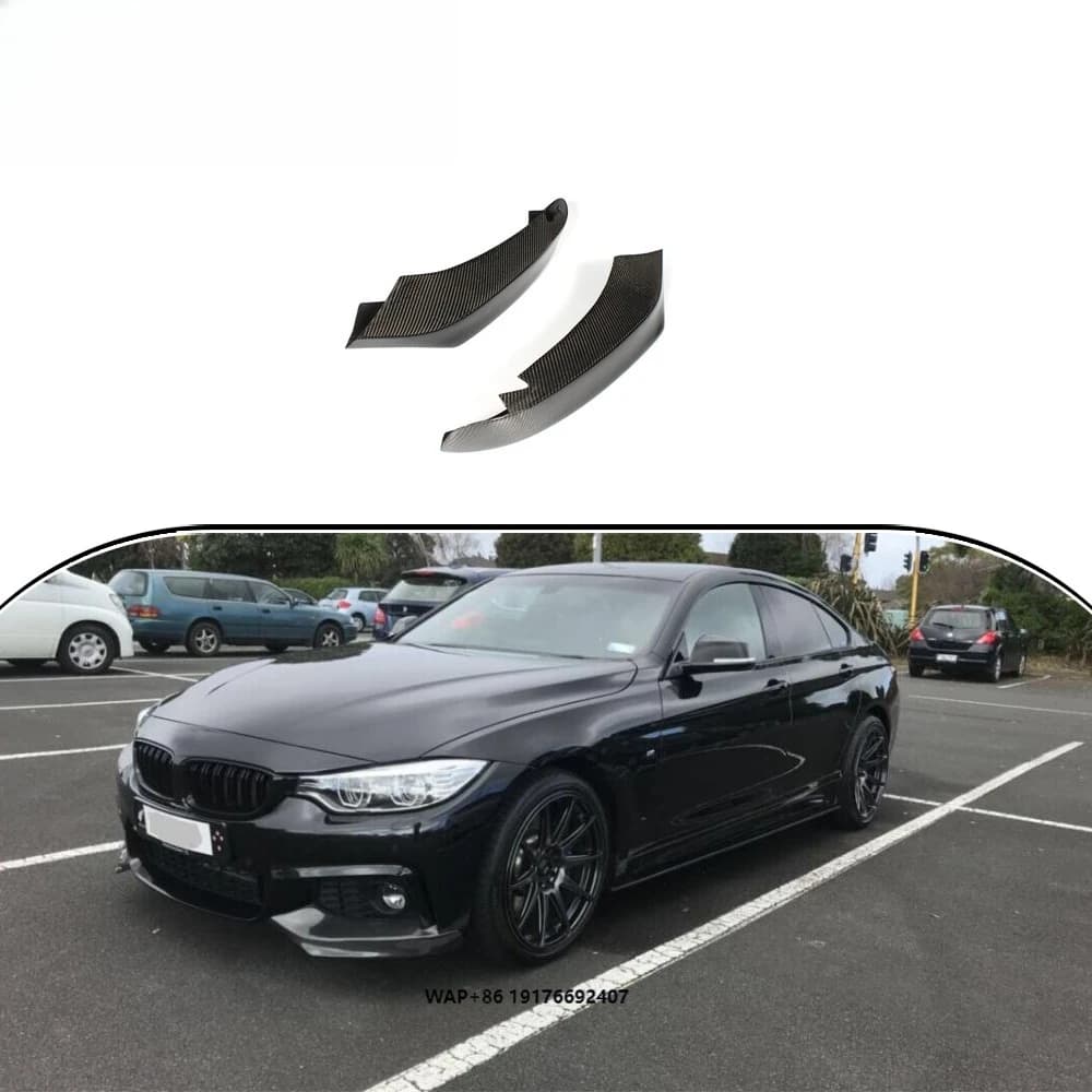 F32 F33 F36 435i M-Tech Carbon Fiber Front Splitter forBMW 4 Series 2014UP Front Bumper Chin