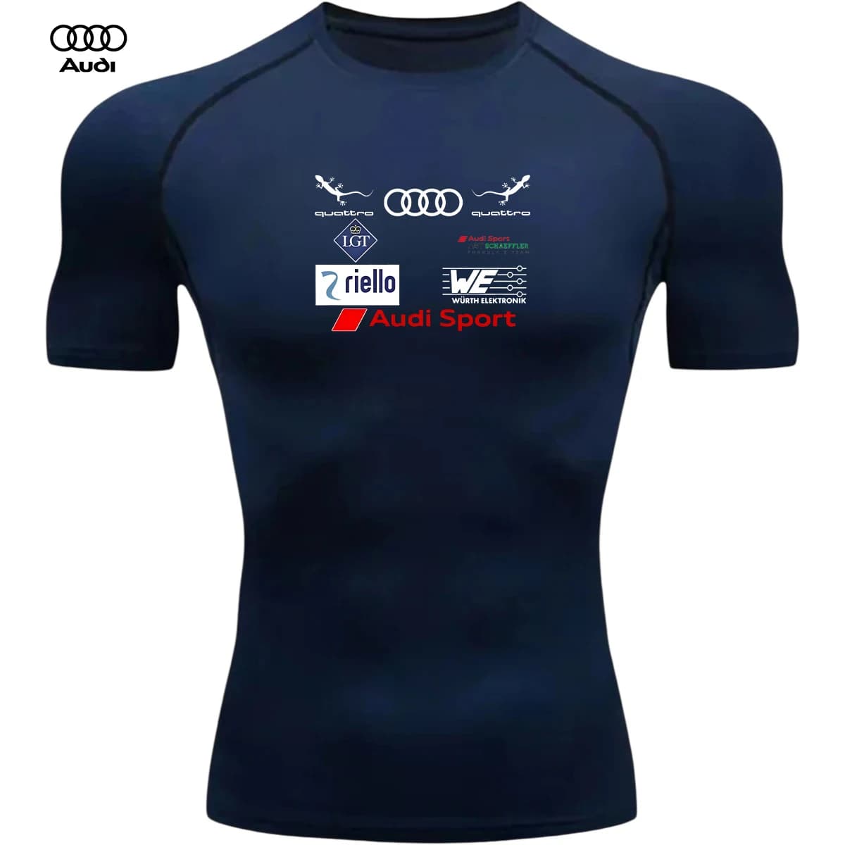 Audi Racing Motorcycle Fitness Clothing - Tight Underwear - Breathable and Quick-Drying - Suitable for Both Men and Women - Audi