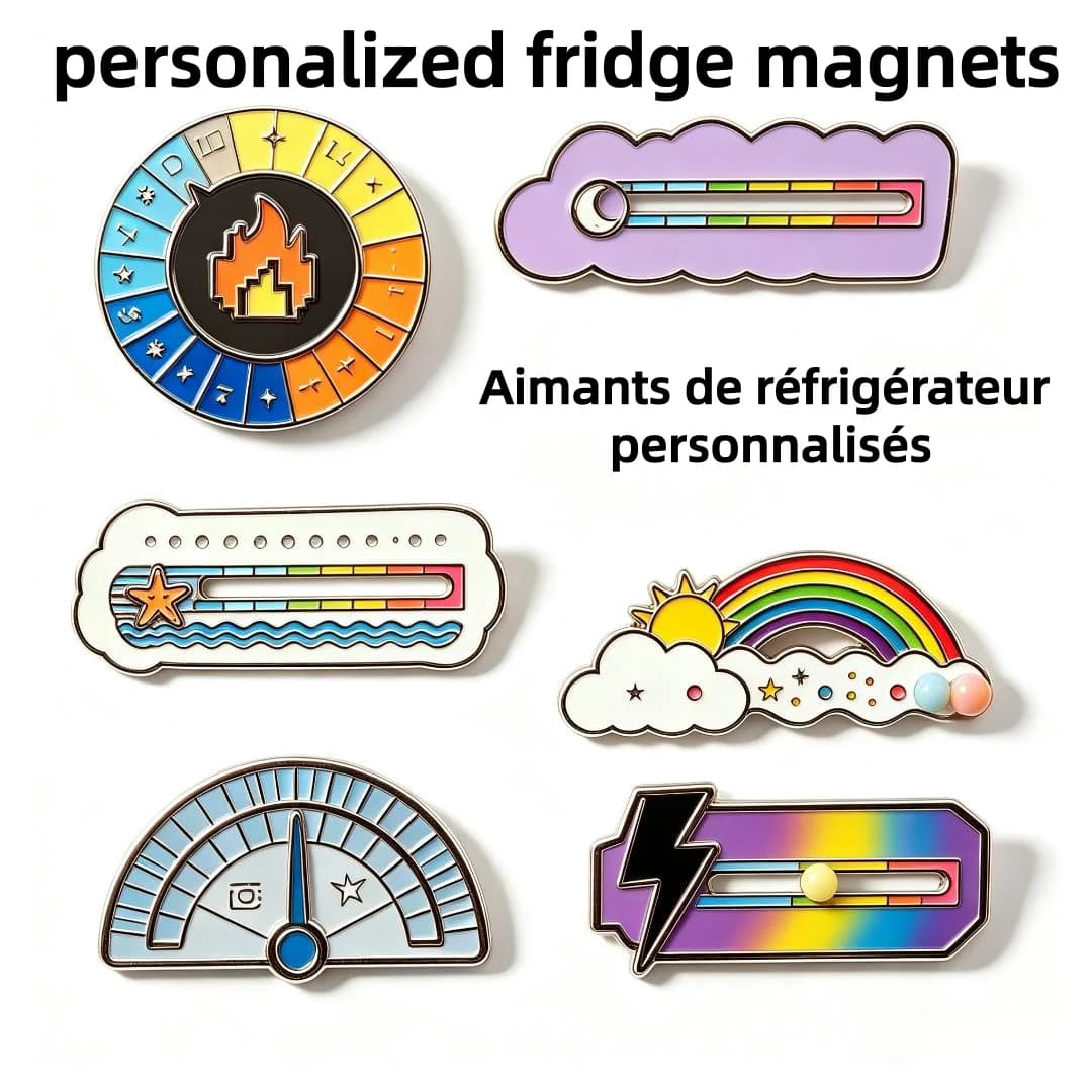 Custom Slideable Mood Turntable Enamel Pin Personalized Expression Brooch Funny Metal Badge Gift For Men Women Free Design