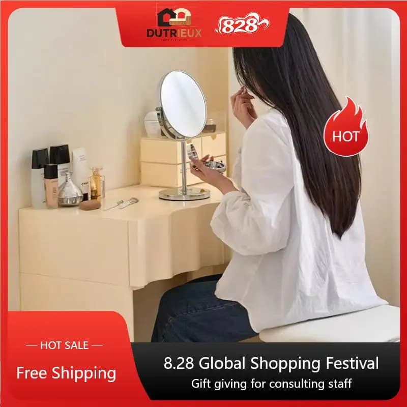 White Storage Dressing Table Mirror Modern Small Corner Makeup Dressing Table Living Room Cheap Mueble Tocador Bedroom Furniture