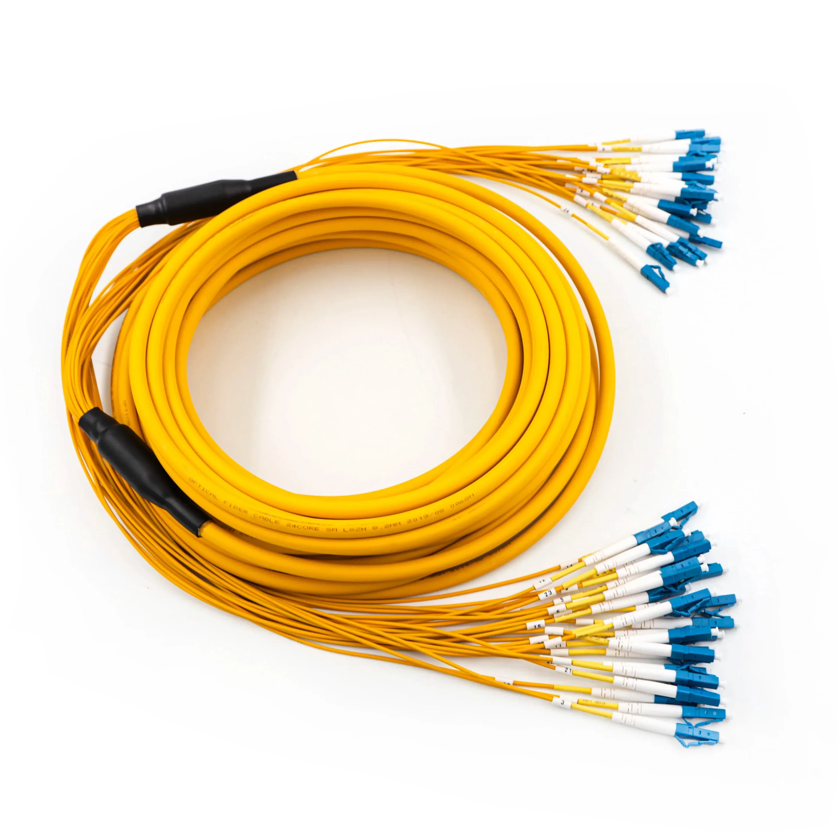 Factory Direct Indoor 12Core 24Core Branch Fan Out Patch Cord Sc Pre-terminated Fiber Optic Breakout Patch Cords