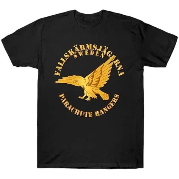 Fallskärmsjägarna Parachute Rangers Men T-Shirt Short  Casual 100% Cooton Anime Shirt  Men Clothing