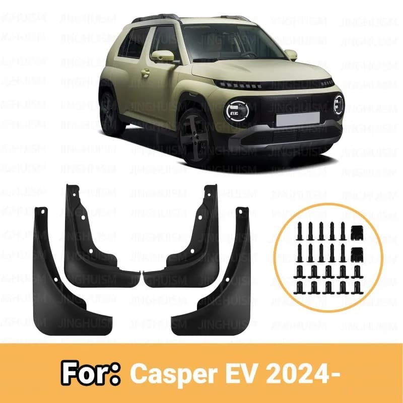 Mud Flaps For Hyundai Casper Electric INSTER AX1 EV 2024-2026 Front Rear Splash Guards Mudguards Custom Car Exterior Accessories