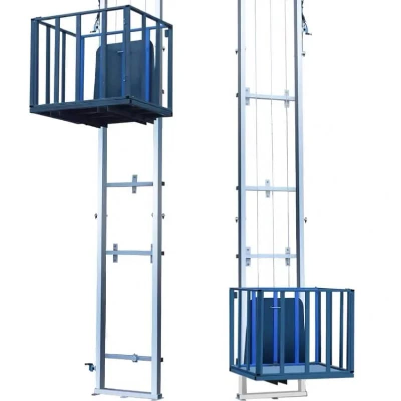 Safe Stable Electric Steel Wire Rope 300kg New Retail Vertical Cargo Lift