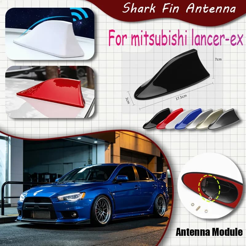 For mitsubishi lancer-ex  Car Shark Fin Antenna FM AM Radio Waterproof No Drilling Self-Adhesive Style Roof car antenna