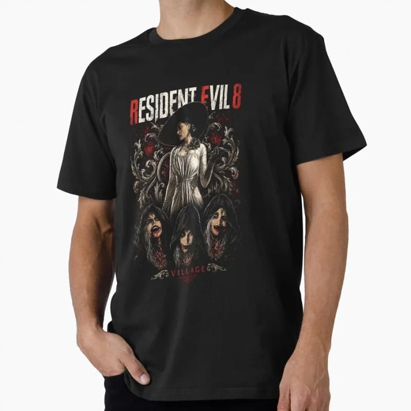 lady dimitrescu Horror Survival Game Resident Evil VideoGame Gift T shirt Unisex Gamer Tee Short Sleeve Graphic clothes S-6XL