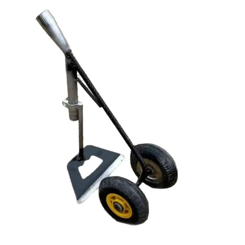 Garden Grass Weeding Tool Manganese Steel Excavator Hoe Forged Metal Agricultural Hand Hoe 2 Wheels