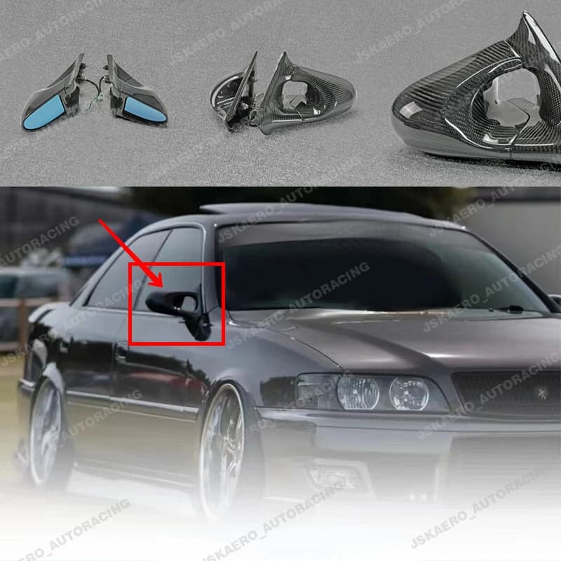 For Toyota Chaser JZX100 RHD Aero Mirror Rearview Mirrors Carbon Fiber Rear View car bodykits
