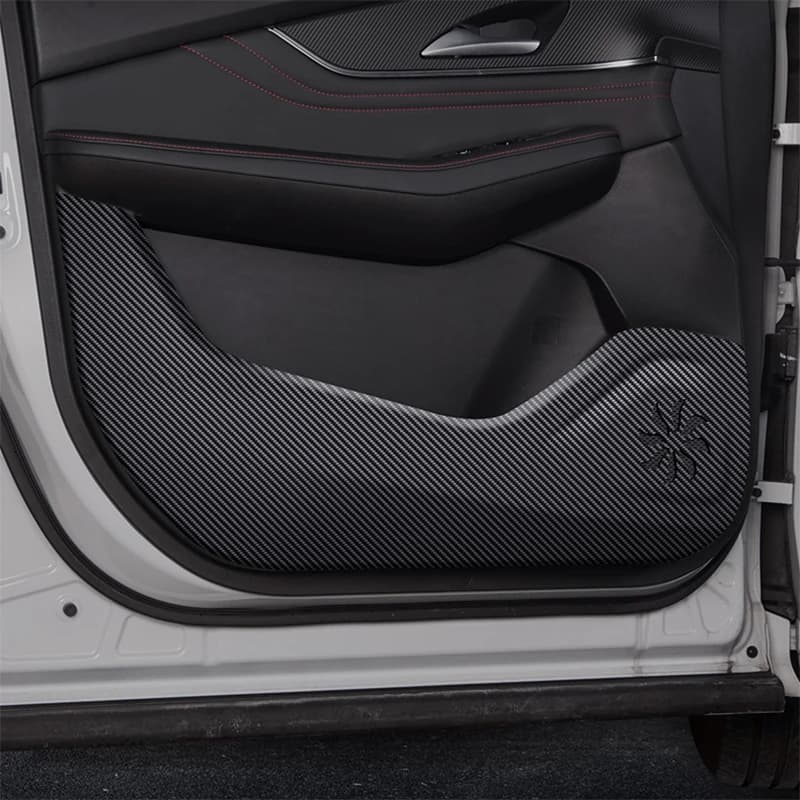 For Forthing T5 EVO 2022-2024 2025 Car Door Anti Kick Pad Carbon Fiber Leather Texture Anti Dirt Protective Sticker Accessory