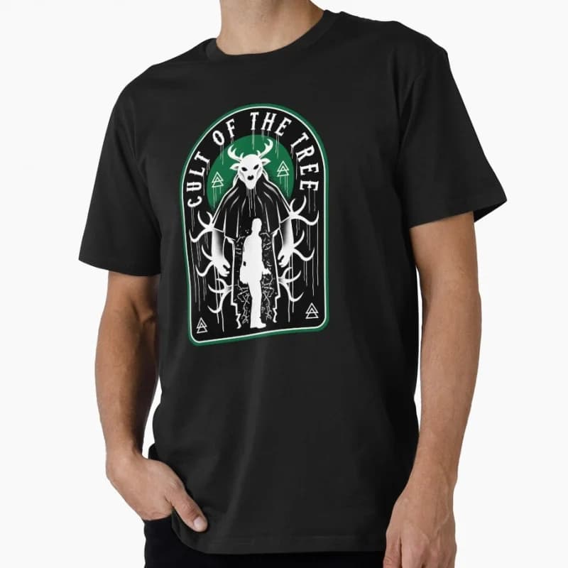 Cult of the Lamb Themed Cult Of The Tree Game Gift T-Shirt for gamer 100% Cotton Short-Sleeve Unisex Tee All Size Tops S–6XL
