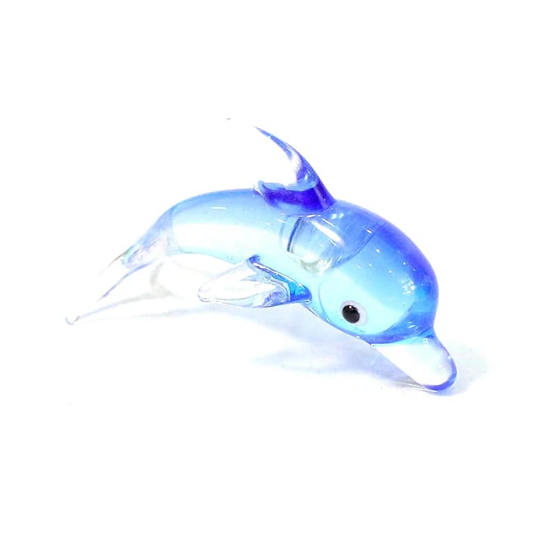 Murano Glass Dolphin Miniature Figurine Cute Sea Animals Ornaments Aquarium Fish Tank Home Desktop Decor Festival New Year Gifts