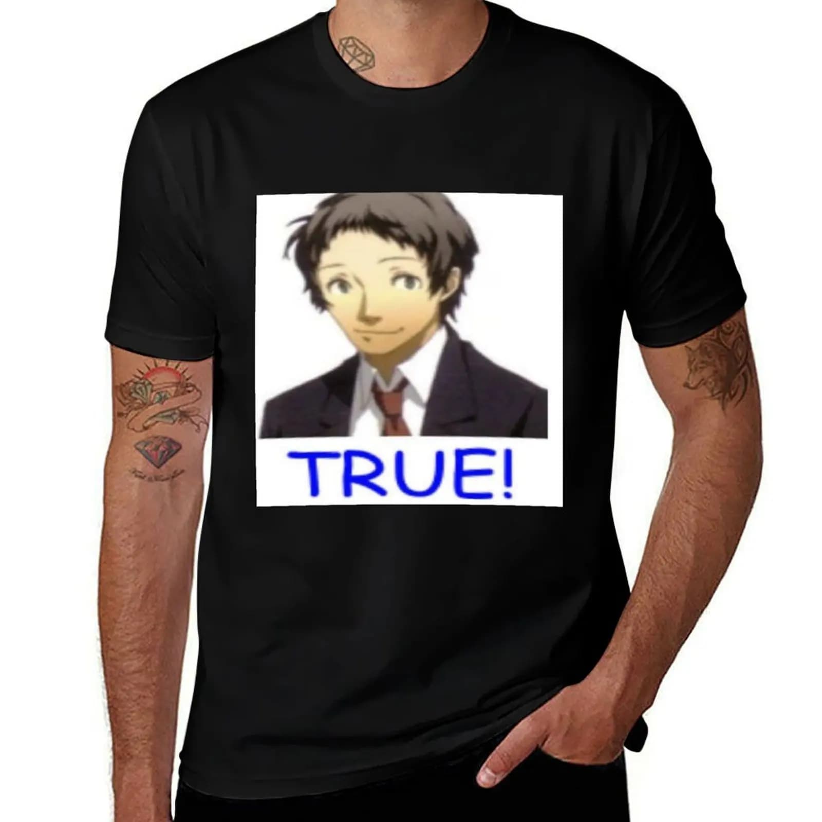 adachi true T-Shirt t shirt man plain T-Shirt