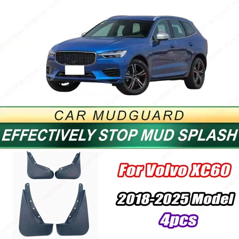 For Volvo XC60 2018-2025 Model 4PCS Front Rear Mud Flaps Splash Guards Fender Mudguards Auto Accessories