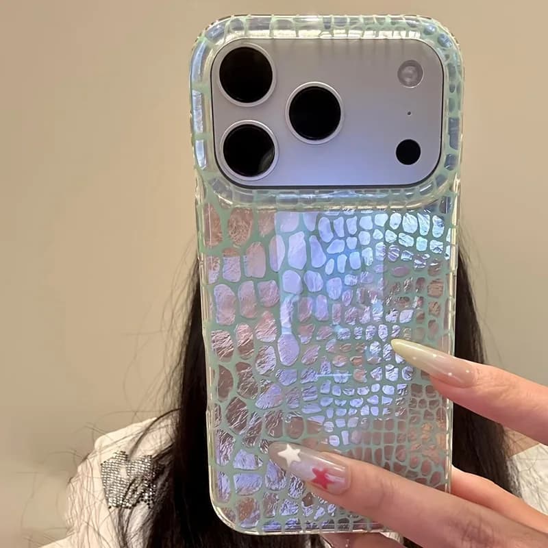 Luxury Crocodile Pattern Glacier Texture Phone Case For iPhone 18 17 16 15 14 13 12 11 Pro Max 17Air XS X XR 7 8 Plus Soft Cover