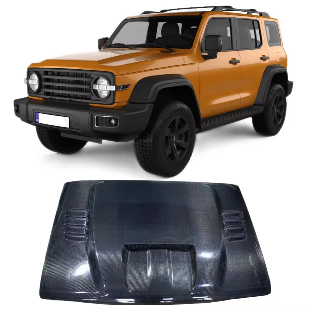 Wholesale Customized Great Wall Tank 300 Open Hole Carbon Fiber Hood WEY Modified-New Condition