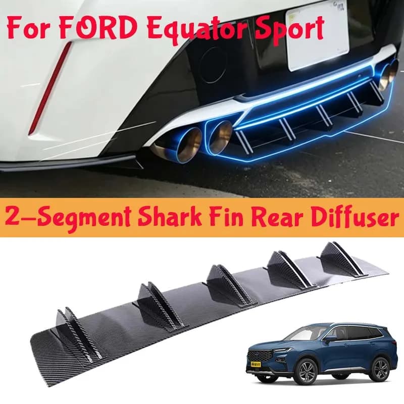 For FORD Equator Sport Shark Fin Rear Diffuser Split Chassis Spoiler Auto Aerodynamic Parts Aerodynamic Modification