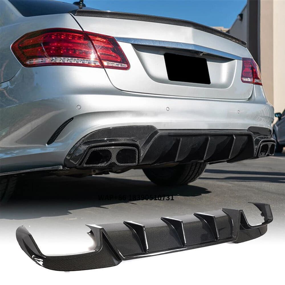 Carbon Fiber Rear Bumper Diffuser Spoiler Fits for W212 E63 2013-2016