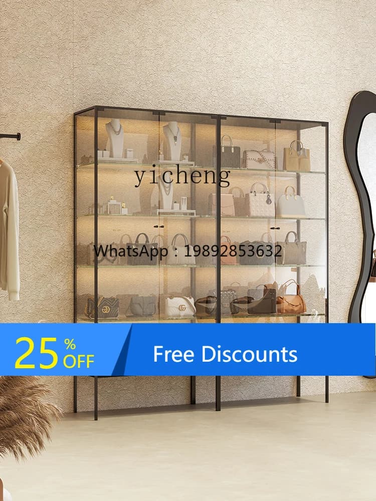 LYY  Display Stand Customized Jewelry Glass Display Cabinet Beauty Salon Cosmetics Sample Cabinet