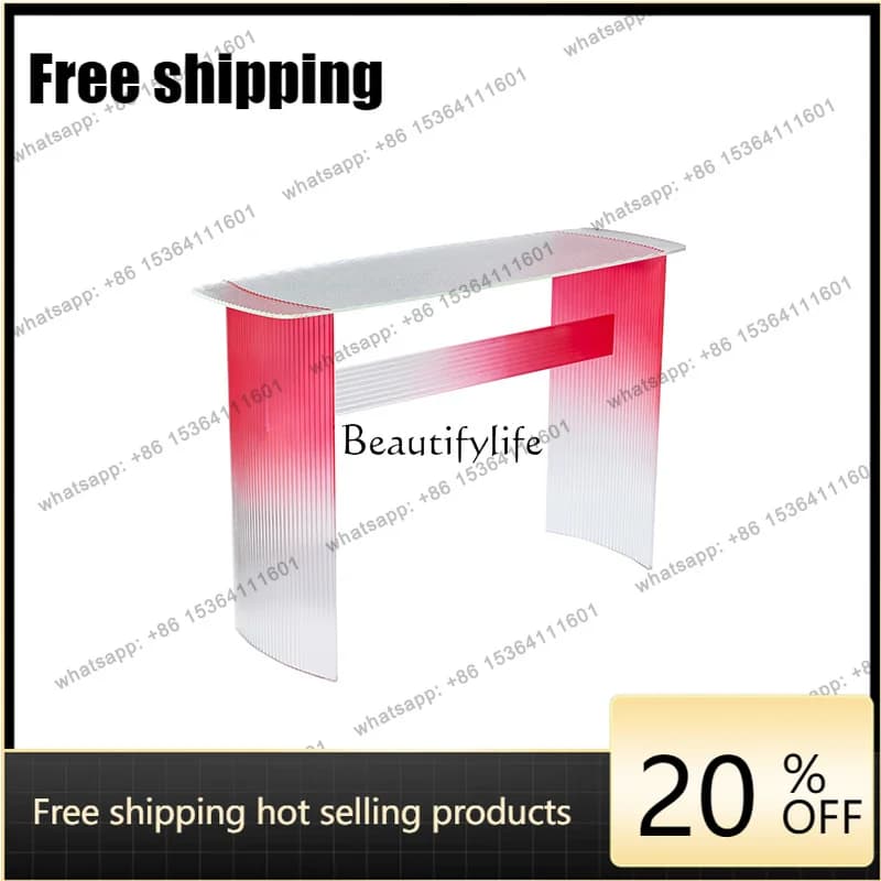 jj5 Minimalist creative living room glass storage table Petali modern light luxury entrance table