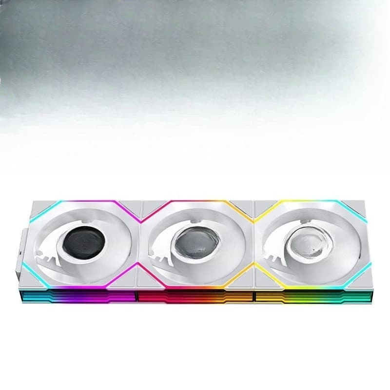 V4 digital cooling fan building block splicing ARGB light pwm temperature control 12cm silent