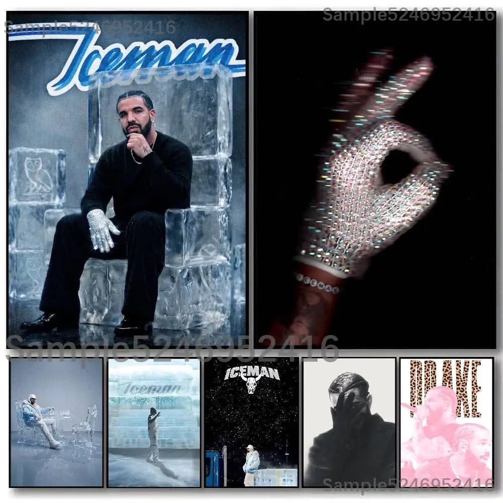 D-Drake ICEMAN Rapper Poster For Gift Wall Art Decoration Painting Office Decoration Frameless Waterproof
