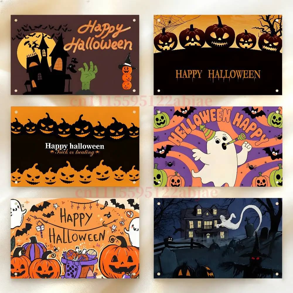 Happy Halloween Background Tapestry Poster Flag Home Decoration Room Wall Hanging Cloth Concert Party Banner