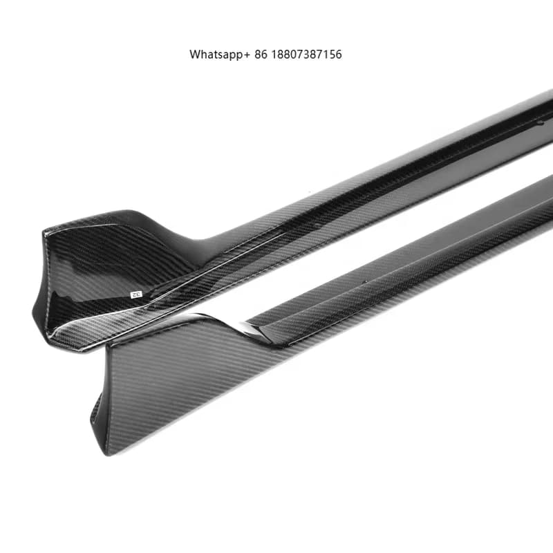 forToyota's Dry Carbon Fiber V-shaped Side Skirts Are Suitable for Cars  A90 Supra 2019+dry Carbon Fiber Side Spoilers