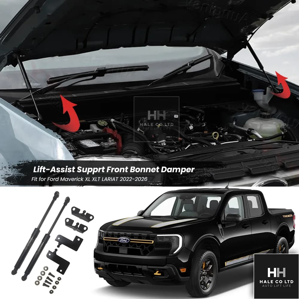 Assit Strut For Ford Maverick XL XLT LARIAT 2022-2026 Front Engine Hood Damper Lift Support German Strech Bonnnet Spring Tuning