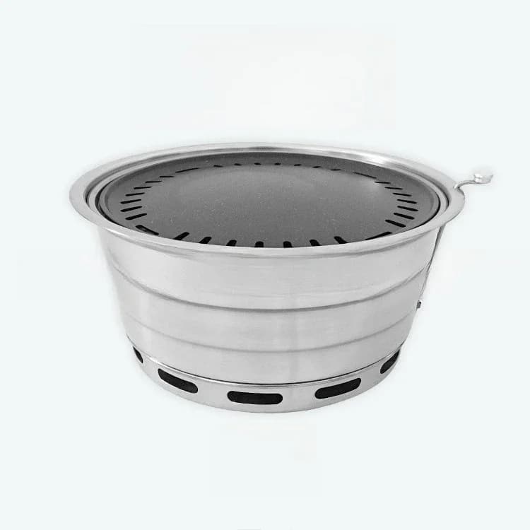 Inlaid self-service barbecue oven
