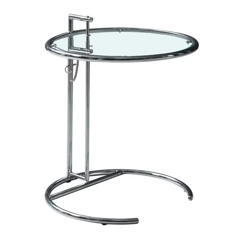 Internet celebrity furniture transparent lifting small coffee table ins wind stainless steel glass