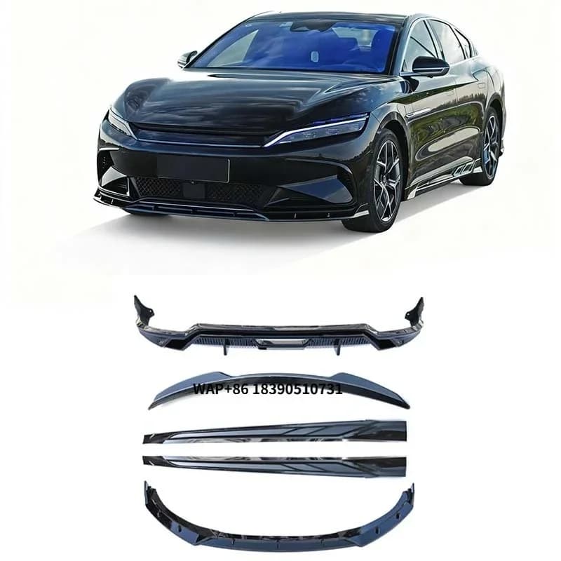 Factory Direct 2022-2024 BYD Han EV Body Kit Gloss Black Front & Rear Lip Side Skirts and Rear Wing New Condition Upgrade