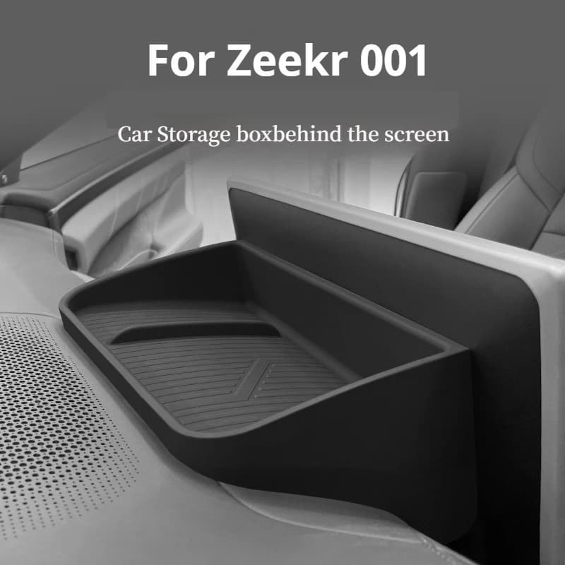 Dashboard Storage Box Behind Screen For Zeekr 001 2024-2025 Dashboard Storage Tray Central Control Screen Rear Storage Tray