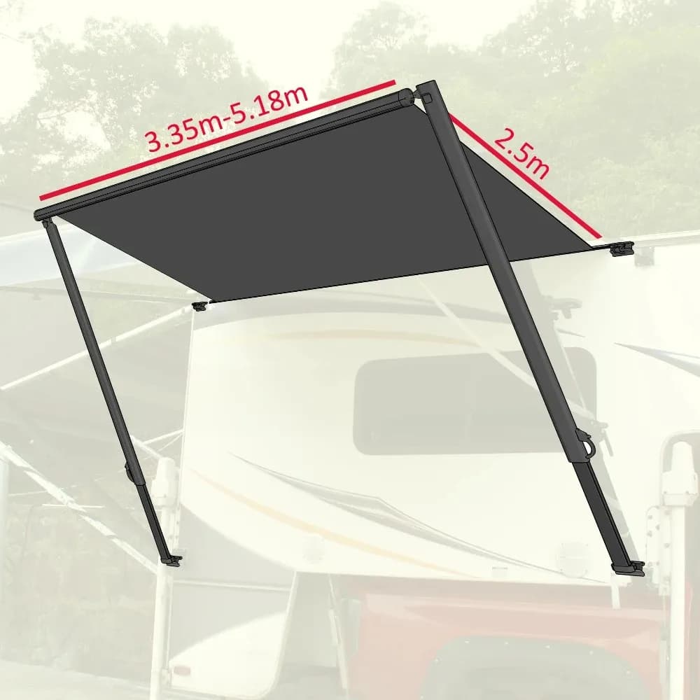 B1 electric control roll out side mounted awning,Custom Size