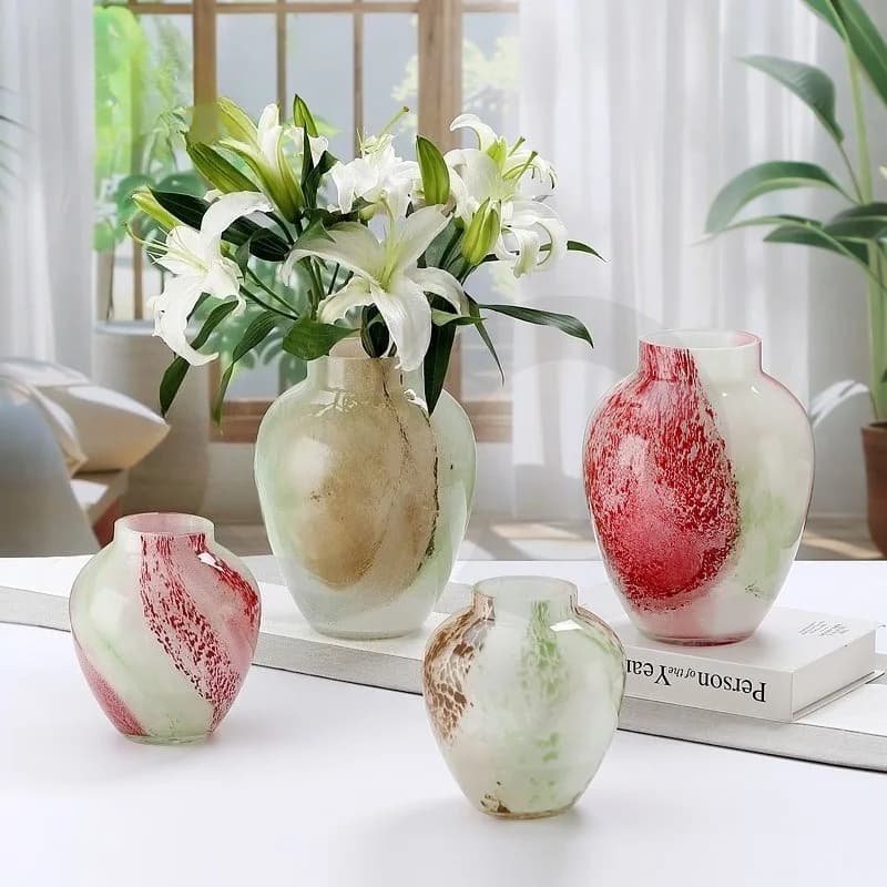 Glass Vase Living Room Decoration Ornament Home В Скандинавском Стиле تحف كبيره للمنزل Jarrones Room Decor Floreros Altos