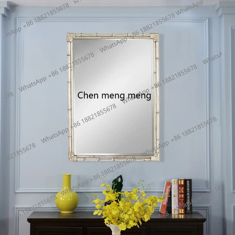 Edge mirror wall light luxury desktop decorative mirror, European style, edge mirror living room